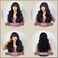Kikone Black Wavy Wig for Women 26 Inch Long Body Wavy Wig with Bangs Women's Wigs Long Hair Synthetic Heat Resistant Fiber Wavy Wig for Women Party Daily Cosplay Use