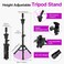 23 Inch Wig Head,Wig Stand Tripod with Head,Canvas Wig Head Stand with Mannequin Head for Wigs,Manikin Head Block Set for Wigs Making Display with Wig caps,T Pins Set,Bristle Brush