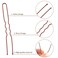 200Pcs 2.4 &amp; 2Inches Hair Pins for Buns Hair Bun Pins Bun Hair Pins With Storage Box for Women Girls and Hairdressing Salon (Brown)