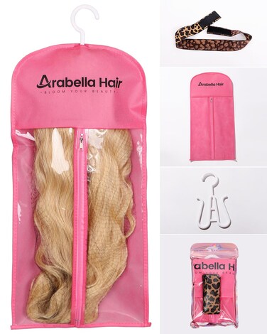 Arabella 1PCS Wig Hanger Hair Extension Holder and 1PCS Lace Melting Band Wig Storage for Wigs Bags Storage with Hanger Wig Holder Dust-proof Hair with Hook Hair Extensions, Wigs &amp; Accessories