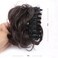 2 Pcs Large Claw Clip in Hair Bun Messy Hair Bun Hair Pieces Curly Wavy Fake Hair Claw Clips Ponytail Extensions for Women and Girls (Natural Black and Dark Brown)