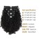 ABH AMAZINGBEAUTY HAIR Curly Clip in Hair Extensions Black Women Spiral Curl Human Hair Clip in Extensions Double Weft Curly Hair Clip in Extensions Natural Black Virgin Hair 7Pcs 120G 14 Inch