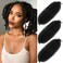 Marley Twist Braiding Hair 14 Inch 3 Packs, Springy Afro Twist Hair Pre Fluffed Spring Twist Hair Pre Separated Wrapping Hair for Soft Locs Hair Extensions (14 Inch (Pack of 3), 1B#)