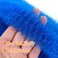 Springy Afro Twist Hair 12 Inch 3 Packs Blue Color Pre Fluffed Marley Twist Braiding Hair for Black Women (12 inch, Blue)