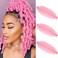 Springy Afro Twist Hair 12 Inch 3 Packs Pink Color Pre Fluffed Marley Twist Braiding Hair for Black Women (12 inch, Pink)