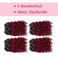 Curly Human hair Bundles Kinky Curly Bundles Human Hair Bundles Curly Human hair 4 Bundles 1B/99J Brazilian Virgin Human Hair 50 Gram/Bundle (8 8 8 8, 1B 99J)