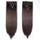 S-noilite 8pcs Clip In On Hair Extension 26" Straight Dark Brown Full Head Long Straight Clip in Hair Extenisons Dark Brown Hair Dye Synthetic Thick Hairpieces for Women Girls(26",Dark Brown)