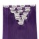 S-noilite 8pcs Clip In On Hair Extension 26" Straight Black Purple Full Head Long Straight Clip in Hair Extenisons Purple Hair Dye Synthetic Thick Hairpieces for Women Girls(26", Black Purple)