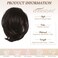 BARSDAR Straight Hair Bun Extensions, Short Ponytail Brown Hair Bun Extensions, Synthetic Messy Bun Hairpieces Elastic Easy Scrunchies for Women - Darker Brown