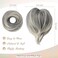 BARSDAR Straight Hair Bun Extensions - Short Straight Ponytail Gray Hair Bun Extensions for Women, Elastic Synthetic Messy Hair Bun Scrunchies Hairpieces Daily - Dark Grey with White Tips