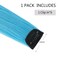 HSPJHTM Blue Hair Extensions, 6pcs Clip-in Straight Synthetic Hairpieces, 22" Long