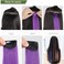 Purple Hair Extensions,HJPJHTM Colored Hair Extensions,6pcs Party Highlights Clip in Hair Extensions for Girls 22" Long Straight Thick Hair Synthetic Hairpieces