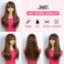 Rebecca Fashion 20 Inch Ombre Blonde Brown Straight Wig with Bangs Human Hair Silky Straight Bang Wig Glueless Minimalist 2.75x1 Lace Scalp Wig for Women Glueless Wear and Go Wigs Brazilian Remy Hair