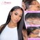 28 Inch Straight Lace Front Wigs Human Hair Pre Plucked 180% Density Glueless Wigs Human Hair 13x4 HD Transparent Human Hair Lace Frontal Natural Hairline Brazilian Virgin Hair for Women Natural