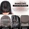 Straight Human Hair Wigs with Bangs 180% Density 2x4 Lace Front Wigs with Bangs Closure Wear and Go Glueless Wigs 100% Brazilian Virgin Human Hair Wigs for Women 16 Inch