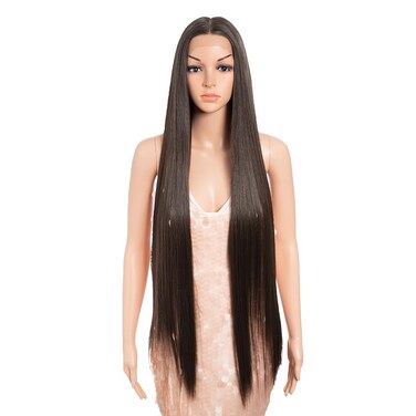 Style Icon 38" Super Long Straight Wigs 6" Deeper Middle Part Lace Lace Front Wigs Multiple Color Long Straight Wig (38", 6)