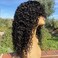Jerry Curly Human Hair Wigs With Bangs 200% Density Virgin Human Hair Glueless Scalp Base Top Full Machine Made Wig For Black Women Brazilian Curly Wigs Natural Color 24 Inch
