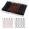 WSICSE U Shaped Hair Pins, 200Pcs 2.4Inches Hair Bun Pins with Storage Box for Buns, Women, Girls and Wedding Hairstyles (Black+Brown)