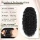 Ponytail Extension,Curly Drawstring Ponytail Extension for Black Women Natural Black Curly Clip in Hair Extensions 18 Inch Synthetic Hairpiece for Daily Party