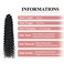 Curly Braiding Hair 22Inch 6Packs Deep Curly Crochet Hair Synthetic Crochet Hair Extensions for Women #1B Natural Black Curly Hair Extensions(22 Inch,6packs,#1B)
