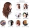 Mannequin Head with Human Hair, 18 inch Mannequin Head with Tripod Stand, Real Hair Cosmetology Makeup Hairdressing Training Head with Wig Stand Tripod, Doll Head for Hair Styling Training with Table