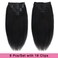 Kinky Straight Human Hair Clip in Extensions 120g Full Head Clip ins for Women 100% Unprocessed Brazilian Virgin Human Hair Yaki Straight Clip ins Remy Hair Natural Black 8Pcs 18Clips 16inch