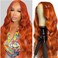 Orange Ginger Lace Front Wigs Human Hair Body Wave 13x4 HD Lace Frontal Wigs Human Hair Colored Wigs for Women (30 inch, Orange Ginger)