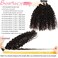 24 Inch Long It ip Hair Extensions Kinky Curly Pre Bonded Microlinks Human Hair Extension Stick I Tip Hair Bundles Curly Keratin Hair Extension for Women Professional Salon Hair 50g 50Stands