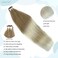 Blonde Hair Extensions Real Human Hair Tape in Extensions for Women, 50G Tape in Hair Extensions Invisible Tape and Traceable Remy Human Hair Extensions Tape ins 20 Pcs Double Sided 12 Inch