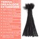 Teresa 0.4cm &amp; 0.6cm &amp; 0.8cm Width 100% Human Hair Dreadlock Extensions for Men/Women/Kids, Full Hand-made Locs Extensions Human Hair (8 Inch/70 Strands,Natural black)