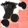 Teresa 0.4cm &amp; 0.6cm &amp; 0.8cm Width 100% Human Hair Dreadlock Extensions for Men/Women/Kids, Full Hand-made Locs Extensions Human Hair (8 Inch/70 Strands,Natural black)