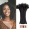 Teresa 0.4cm &amp; 0.6cm &amp; 0.8cm Width 100% Human Hair Dreadlock Extensions for Men/Women/Kids, Full Hand-made Locs Extensions Human Hair (8 Inch/70 Strands,Natural black)