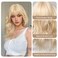testar Blonde Wigs for White Women 22 Inch Platinum Blonde Wig With Bangs Hair Replacement Wigs Realistic Looking Synthetic Curly Wigs For Daily Party Use