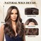 testar Dark Brown Wigs Middle Part Wavy Wigs for White Women Shoulder Length Wigs 22 Inch Natural Lace Hairline Heat Resistant Fiber Wigs For Cosplay