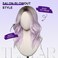testar Purple Wig Medium Length Lavender Wigs for White Women 18 Inch Short Middle Part Bob Wig Heat Resistant Synthetic Wavy Curly Wigs for Girls Daily Party/Christmas Use