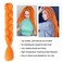 Orange Braiding Hair Extensions Premium Synthetic Hair Braids Crochet Hair for Women 24 Inches 100g/bundle (3 Bundles/Pack,Color:Orange)