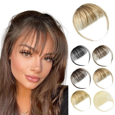 Yamel Bangs Hair Clip in Bangs Remy Human Hair Extensions Flat Face Fringe Bangs Human Hair Pieces for Women