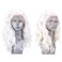 RONGDUOYI White Wigs Short Wigs for Women Shoulder Length Body Wave Lace Front Wig Free Part Heat Resistant Synthetic Hair Replacement Wig Glueless Natural Hairline Wig Costume Party Wig 16Inch