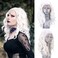 RONGDUOYI White Wigs Short Wigs for Women Shoulder Length Body Wave Lace Front Wig Free Part Heat Resistant Synthetic Hair Replacement Wig Glueless Natural Hairline Wig Costume Party Wig 16Inch