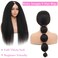 V Part Wig Human Hair Wigs for Black Women Kinky Straight V Part Wig 12A Virgin Hair Half Wigs for Women No Lace Upgrade U Part Human Hair Wigs Full Head Clip in Half Wig V Shape Wigs (14inch)