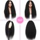V Part Wig Human Hair Wigs for Black Women Kinky Straight V Part Wig 12A Virgin Hair Half Wigs for Women No Lace Upgrade U Part Human Hair Wigs Full Head Clip in Half Wig V Shape Wigs (14inch)