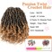 Umylar Passion Twist Crochet Hair 10 Inch 8 Packs Pre-twisted Passion Twist Crochet Hair For Women Pre-looped Short Passion Twist Bohemian Braids Synthetic Crochet Hair Extension (10 Inch, 1B/27#)