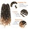 Umylar Passion Twist Crochet Hair 10 Inch 8 Packs Pre-twisted Passion Twist Crochet Hair For Women Pre-looped Short Passion Twist Bohemian Braids Synthetic Crochet Hair Extension (10 Inch, 1B/27#)
