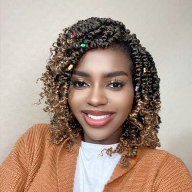 Umylar Passion Twist Crochet Hair 10 Inch 8 Packs Pre-twisted Passion Twist Crochet Hair For Women Pre-looped Short Passion Twist Bohemian Braids Synthetic Crochet Hair Extension (10 Inch, 1B/27#)