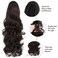 Dark Brown Ponytail Extension Claw Clip in Long Wavy Ponytail Hair Extension for Women Brown Pony Tail for Daily Use