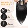 YAMI Hair Toppers for Women Real Human Hair 8x9inch Skin Scalp Hair Topper 100% Real Human Hair Toppers for Women with Bangs 15 Inch Hair Pieces for Women with Hair Loss or Thin Hair (Natural Black)