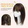Hair Toppers for Women Real Human Hair Topper with Bangs Human Hair Toppers for Women Skin Scalp Human Hair Toppers Hair Toppers for Women with Thinning Hair Cover Hair Loss (Medium Brown,15inch)