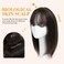 YAMI Hair Toppers for Women Real Human Hair 100% Real Human Hair Toppers for Women with Bangs 15 Inch Hair Pieces with Hairloss (Dark Brown)