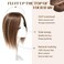 Hair Topper Without Bangs, Clip in Human Hairtoupee Seamless Hairpiece for Women Thick Silk Base Topper for Thicking Hair (Medium Chocolate Brown, 5.1"*5.1" 12inch)