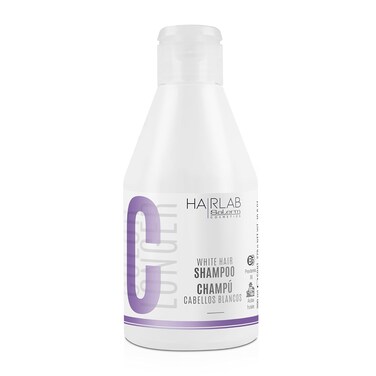Salerm - Shampoo for White and Bleached Hair - White Hair Lab Shampoo - 300 ml - Eliminates Yellow Tones - Adds Brightness to Gray and Blonde Hair - Paraben-Free